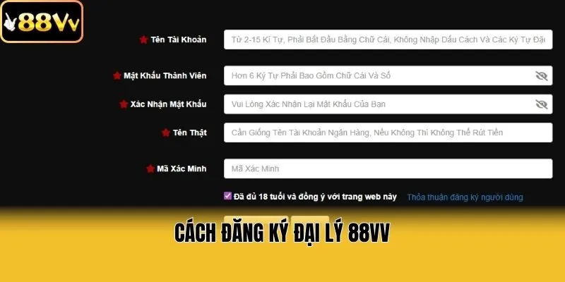 Cách đăng ký đại lý 88vv