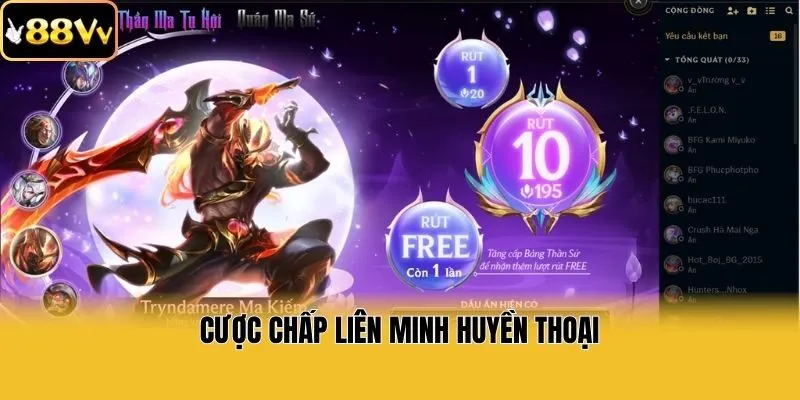 Cược chấp liên minh huyền thoại