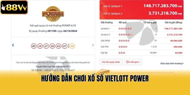 Hướng dẫn chơi xổ số vietlott power