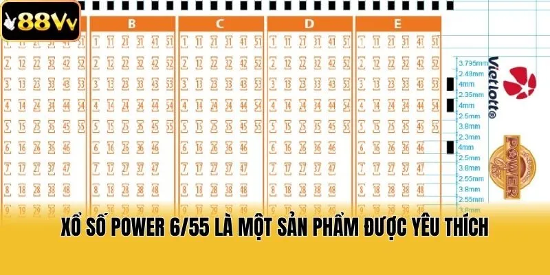 Xổ số power 6/55 là một sản phẩm được yêu thích